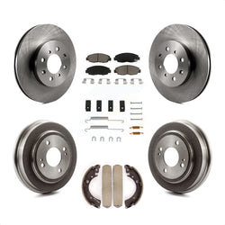Front Rear Disc Brake Rotors Ceramic Pads And Drum Kit (7Pc) For Honda Civic Acura EL K8C-102260