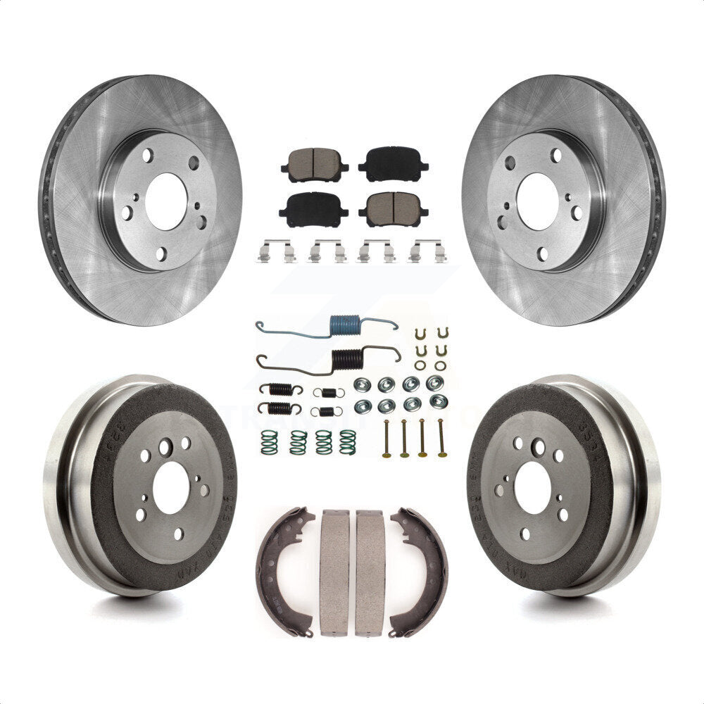 Front Rear Disc Brake Rotors Ceramic Pads And Drum Kit (7Pc) For 1999-2001 Toyota Solara 2.2L K8C-102294 by Transit Auto