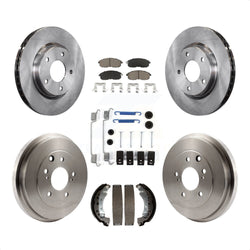 Front Rear Disc Brake Rotors Ceramic Pads And Drum Kit (7Pc) For Nissan Sentra K8C-102336