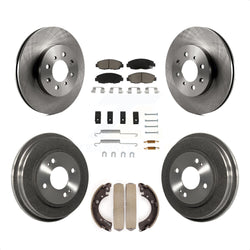 Front Rear Disc Brake Rotors Ceramic Pads And Drum Kit (7Pc) For Honda Civic K8C-102374