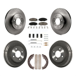 Front Rear Disc Brake Rotors Ceramic Pads And Drum Kit (7Pc) For Honda Insight K8C-102375