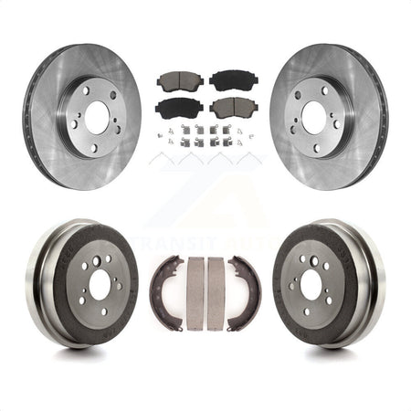 Front Rear Disc Brake Rotors Ceramic Pads And Drum Kit For Toyota Camry K8C-102387 by Transit Auto