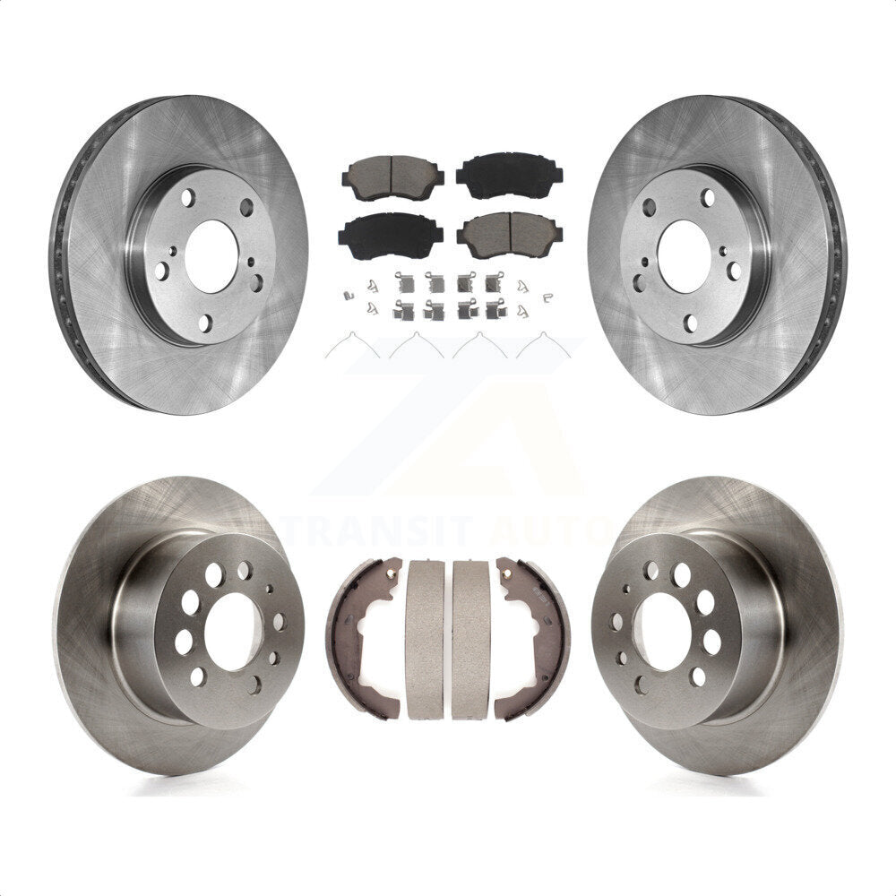 Front Rear Disc Brake Rotors Ceramic Pads And Drum Kit For 1998-2003 Toyota Sienna K8C-102388 by Transit Auto