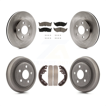 Front Rear Disc Brake Rotors Ceramic Pads And Drum Kit For Neon Dodge Plymouth Chrysler SX 2.0 K8C-102389 by Transit Auto