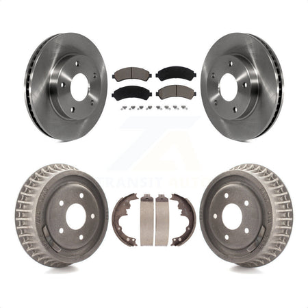 Front Rear Disc Brake Rotors Ceramic Pads And Drum Kit For 1998-2003 Chevrolet S10 4WD K8C-102400 by Transit Auto