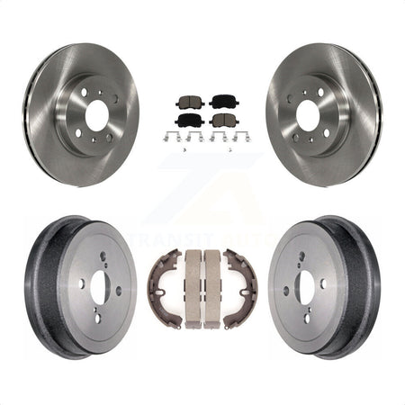 Front Rear Disc Brake Rotors Ceramic Pads And Drum Kit For Toyota Corolla Chevrolet Prizm K8C-102402 by Transit Auto