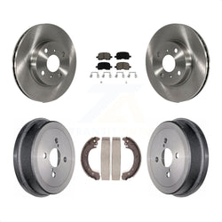 Front Rear Disc Brake Rotors Ceramic Pads And Drum Kit For 2002 Toyota Corolla From 04 02 K8C-102404