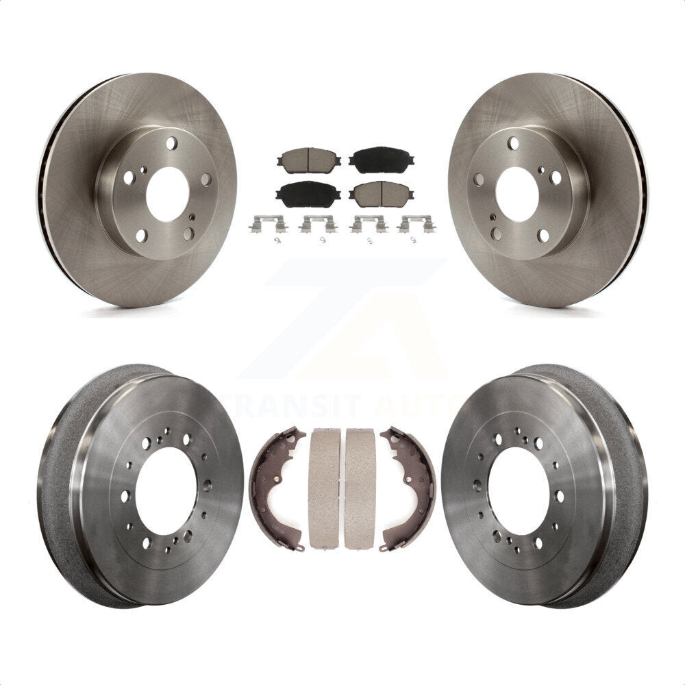 Front Rear Disc Brake Rotors Ceramic Pads And Drum Kit For 2015 Toyota Tacoma 4WD With 5 Lug Wheels K8C-102415 by Transit Auto