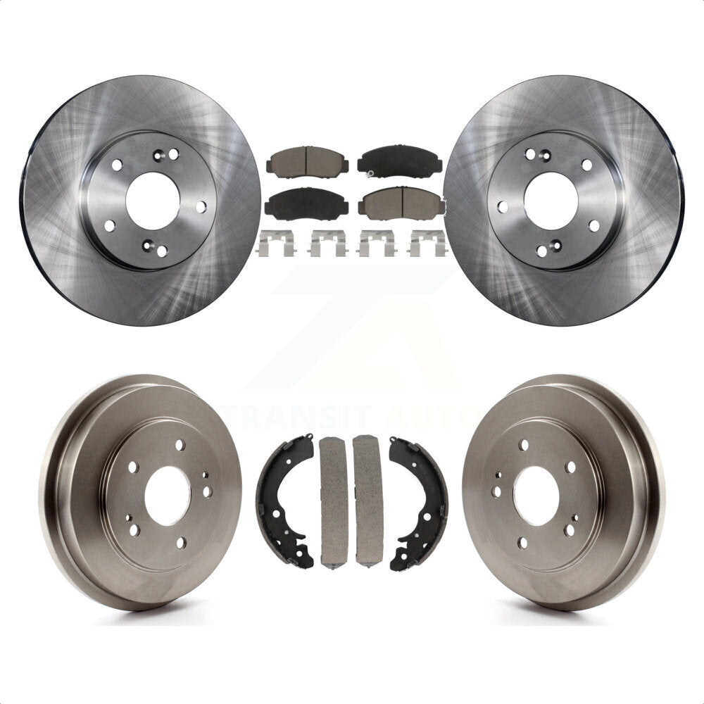 Front Rear Disc Brake Rotors Ceramic Pads And Drum Kit For Honda Accord Civic K8C-102426 by Transit Auto