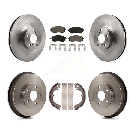 Front Rear Disc Brake Rotors Ceramic Pads And Drum Kit For Subaru Forester Impreza K8C-102428 by Transit Auto