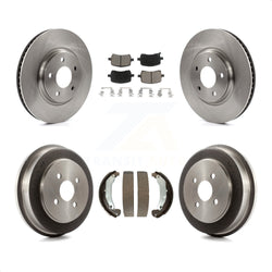 Front Rear Disc Brake Rotors Ceramic Pads And Drum Kit For 2006 Pontiac Pursuit With Brakes K8C-102433