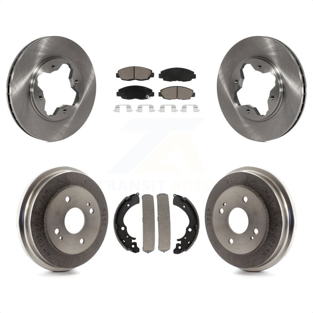 Front Rear Disc Brake Rotors Ceramic Pads And Drum Kit For Honda Accord K8C-102453 by Transit Auto