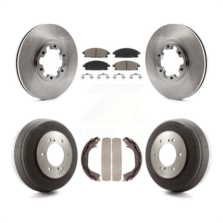 Front Rear Disc Brake Rotors Ceramic Pads And Drum Kit For Nissan Pathfinder INFINITI QX4 K8C-102469 by Transit Auto