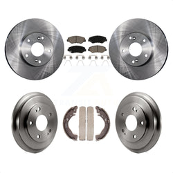 Front Rear Disc Brake Rotors Ceramic Pads And Drum Kit For Honda Civic K8C-102496