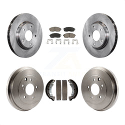 Front Rear Disc Brake Rotors Ceramic Pads And Drum Kit For Nissan Sentra K8C-102515