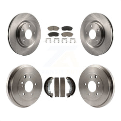 Front Rear Disc Brake Rotors Ceramic Pads And Drum Kit For 2017-2019 Nissan Sentra Turbocharged K8C-102516