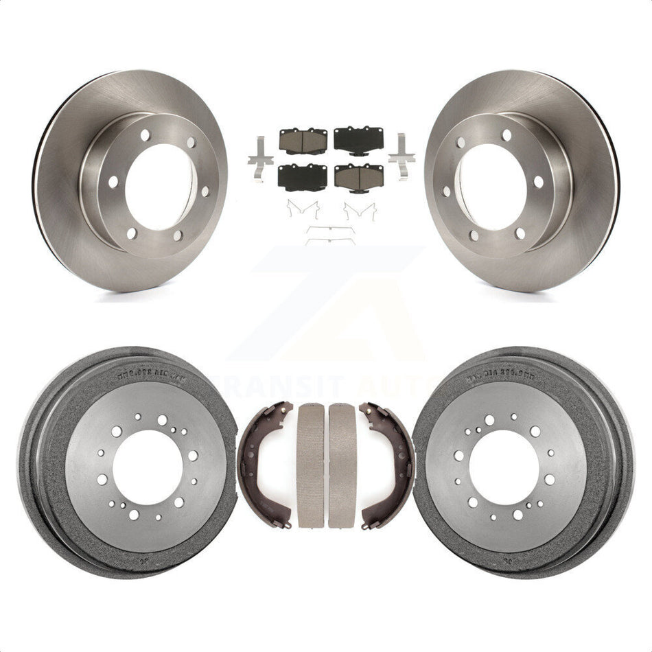 Front Rear Disc Brake Rotors Ceramic Pads And Drum Kit For Toyota 4Runner Tacoma K8C-102531 by Transit Auto