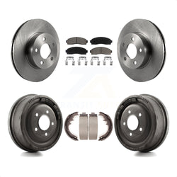 Front Rear Disc Brake Rotors Ceramic Pads And Drum Kit For Ford Ranger Mazda B4000 With 10" Diameter K8C-102536