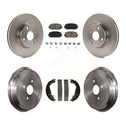 Front Rear Disc Brake Rotors Ceramic Pads And Drum Kit For Toyota Yaris K8C-102542