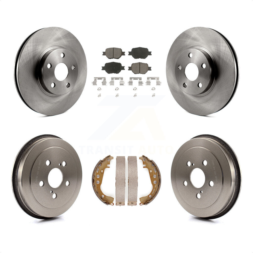 Front Rear Disc Brake Rotors Ceramic Pads And Drum Kit For Toyota Celica K8C-102544 by Transit Auto