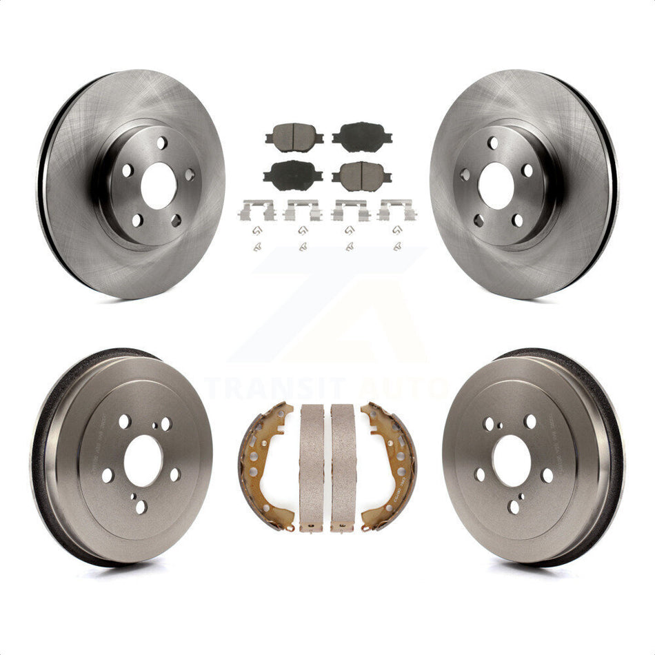 Front Rear Disc Brake Rotors Ceramic Pads And Drum Kit For Toyota Celica K8C-102544 by Transit Auto