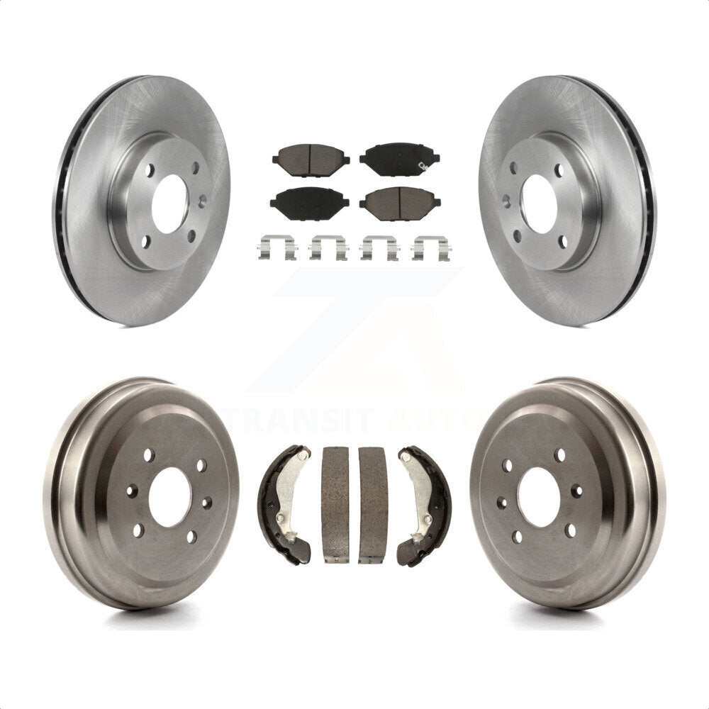 Front Rear Disc Brake Rotors Ceramic Pads And Drum Kit For 2016-2021 Chevrolet Spark K8C-102547 by Transit Auto