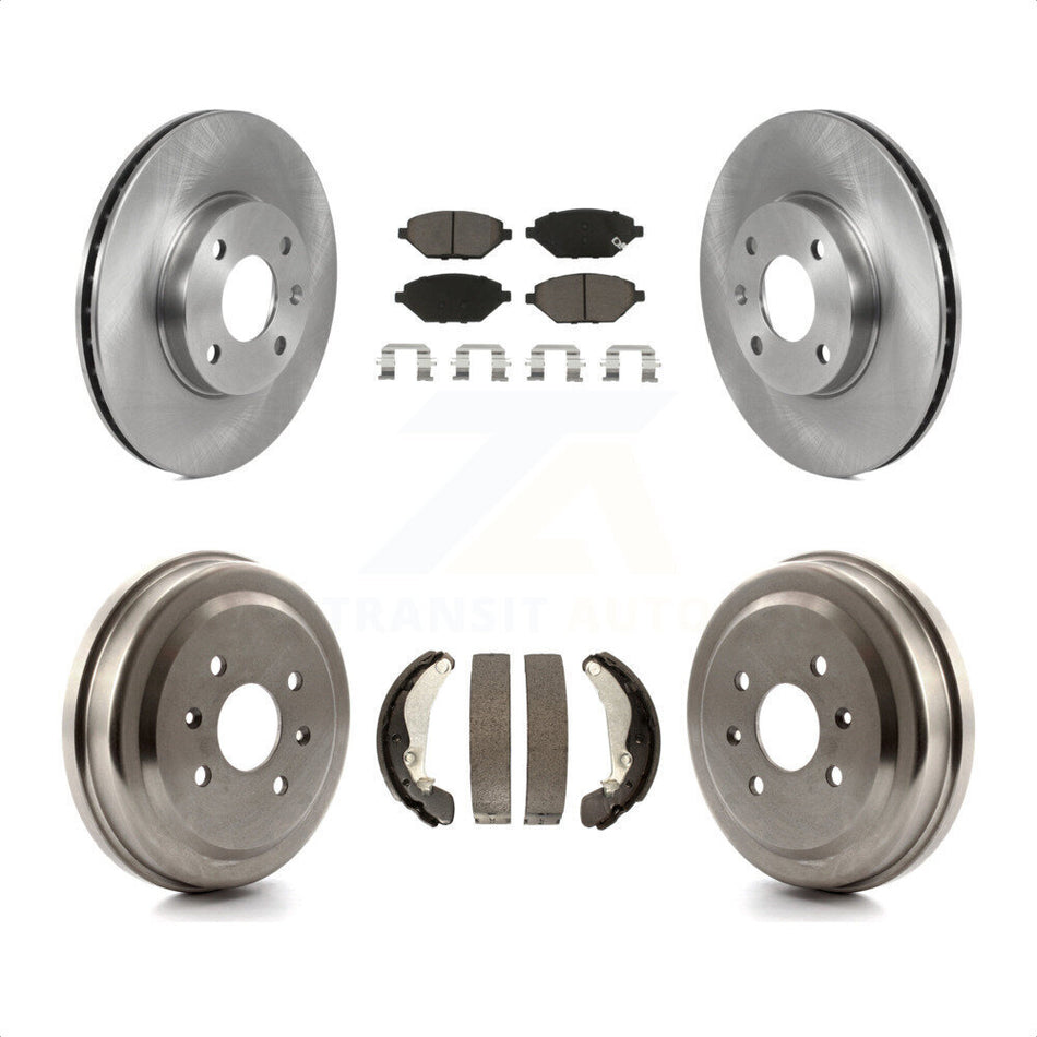 Front Rear Disc Brake Rotors Ceramic Pads And Drum Kit For 2016-2021 Chevrolet Spark K8C-102547 by Transit Auto