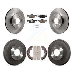 Front Rear Disc Brake Rotors Ceramic Pads And Drum Kit For Ford Escape Mercury Mariner Mazda Tribute K8C-102549