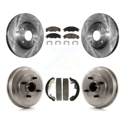 Front Rear Disc Brake Rotors Ceramic Pads And Drum Kit For 2008 Ford Focus Wheel Bearing Includes K8C-102559