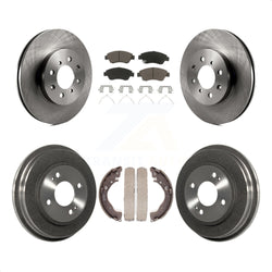 Front Rear Disc Brake Rotors Ceramic Pads And Drum Kit For Honda Fit K8C-102560