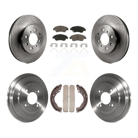 Front Rear Disc Brake Rotors Ceramic Pads And Drum Kit For 2013 Honda Fit DX K8C-102568 by Transit Auto