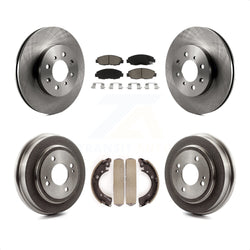 Front Rear Disc Brake Rotors Ceramic Pads And Drum Kit For Honda Civic Acura EL K8C-102570