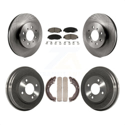 Front Rear Disc Brake Rotors Ceramic Pads And Drum Kit For Honda Insight K8C-102571