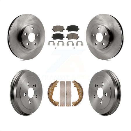 Front Rear Disc Brake Rotors Ceramic Pads And Drum Kit For Toyota Corolla K8C-102575 by Transit Auto