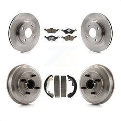 Front Rear Disc Brake Rotors Ceramic Pads And Drum Kit For Ford Focus Wheel Bearing Includes K8C-102590