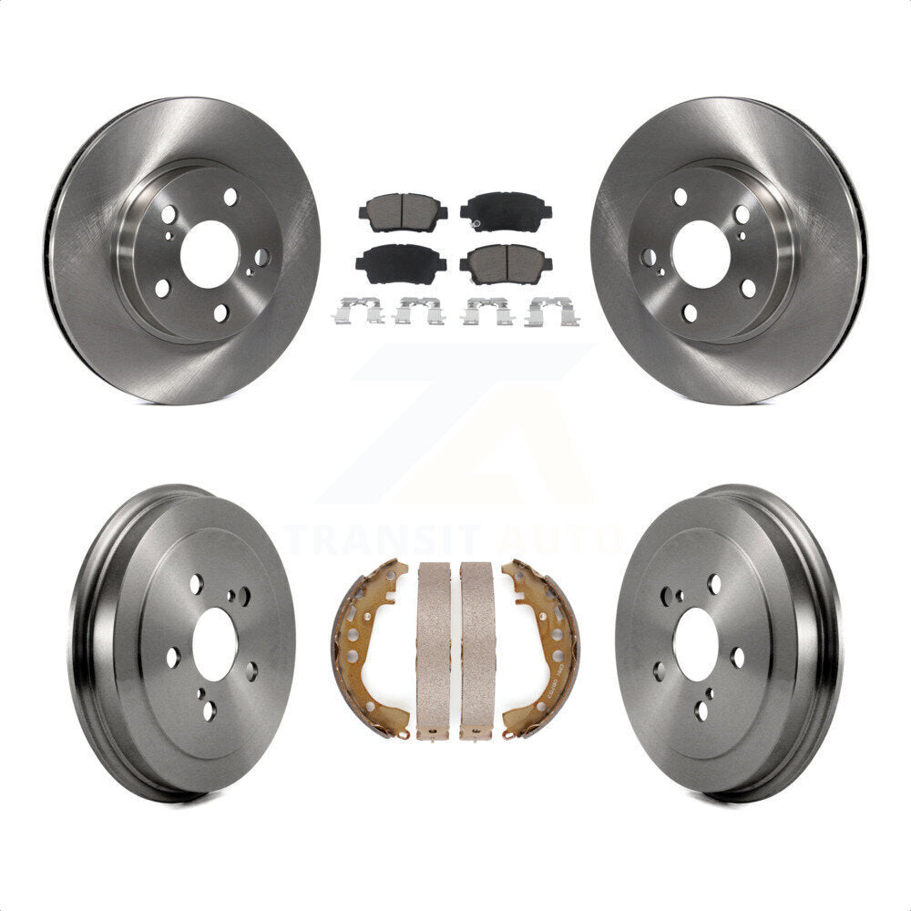 Front Rear Disc Brake Rotors Ceramic Pads And Drum Kit For 2004-2008 Toyota Prius K8C-102600 by Transit Auto