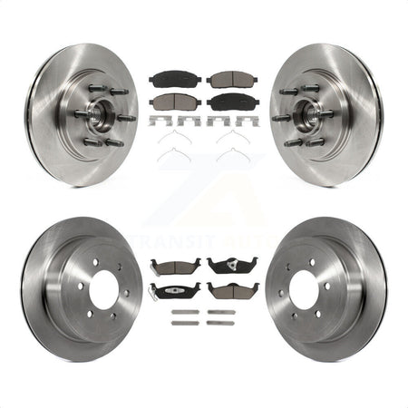 Front Rear Disc Brake Rotors And Ceramic Pads Kit For Ford F-150 Lincoln Mark LT RWD K8C-102638 by Transit Auto