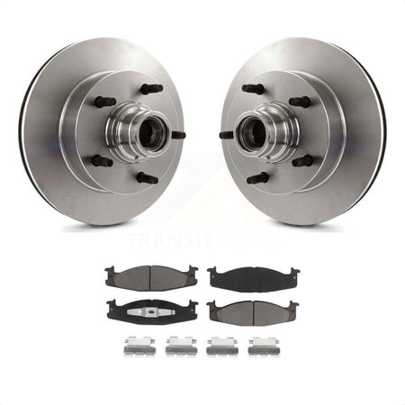 Front Disc Brake Rotors Hub Assembly And Ceramic Pads Kit For Ford F-150 E-150 Econoline K8C-102686 by Transit Auto