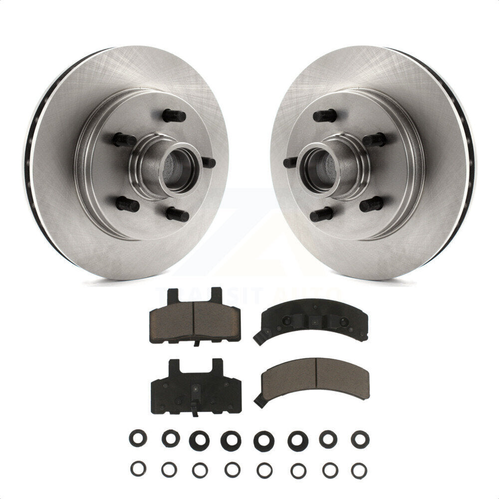 Front Disc Brake Rotors Hub Assembly And Ceramic Pads Kit For C1500 Chevrolet GMC Suburban K8C-102700 by Transit Auto