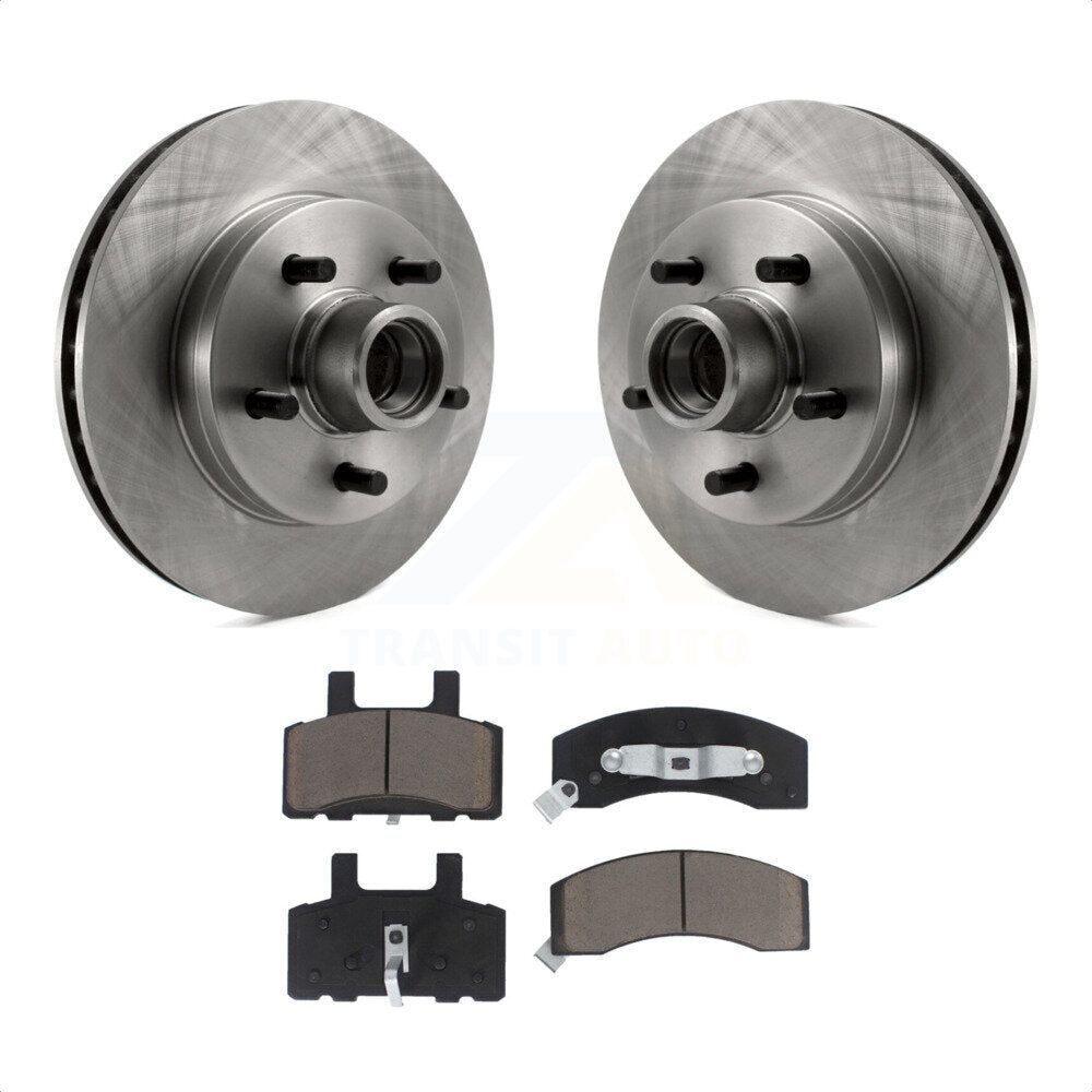 Front Disc Brake Rotors Hub Assembly And Ceramic Pads Kit For Chevrolet Tahoe C1500 Suburban K8C-102703 by Transit Auto