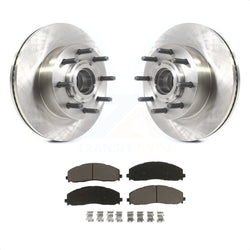 Front Disc Brake Rotors Hub Assembly And Ceramic Pads Kit For Ford F-250 Super Duty F-350 K8C-102715