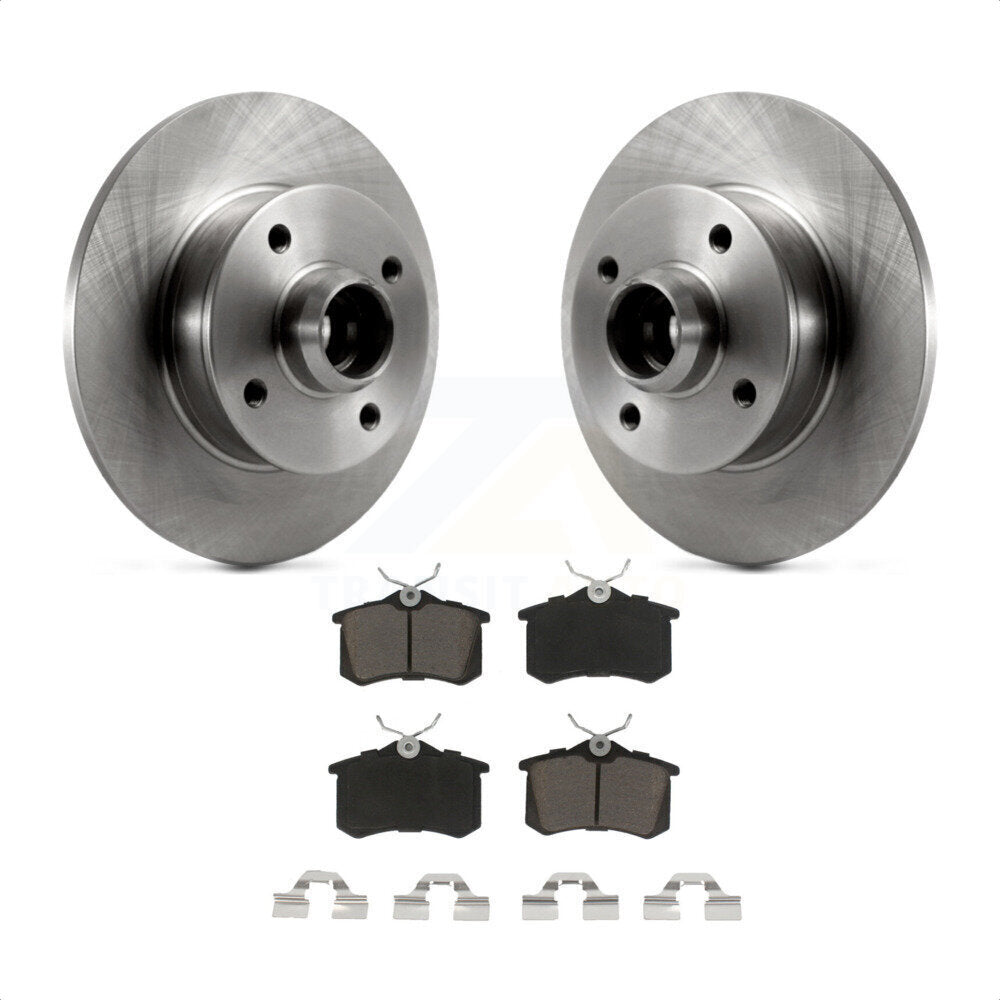 Rear Disc Brake Rotors Hub Assembly And Ceramic Pads Kit For Volkswagen Jetta Golf Passat Corrado Scirocco K8C-102721 by Transit Auto