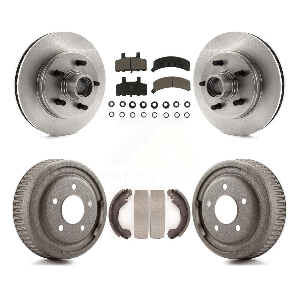 Front Rear Disc Brake Rotors Hub Assembly Ceramic Pads And Drum Kit For 1988-1991 C1500 Chevrolet GMC K8C-102787 by Transit Auto