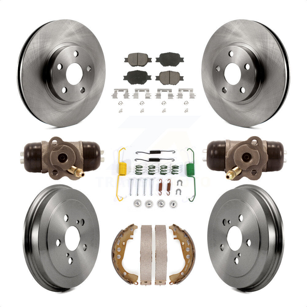 Front Rear Disc Brake Rotors Ceramic Pads And Drum Kit (9Pc) For 2003-2005 Toyota Celica K8C-102798 by Transit Auto