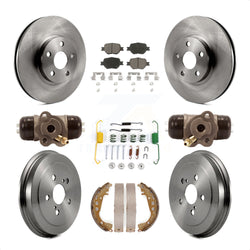 Front Rear Disc Brake Rotors Ceramic Pads And Drum Kit (9Pc) For 2003-2005 Toyota Celica K8C-102798