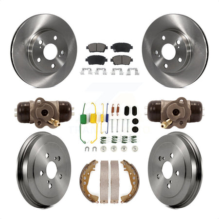 Front Rear Disc Brake Rotors Ceramic Pads And Drum Kit (9Pc) For 2008 Toyota Prius K8C-102799 by Transit Auto