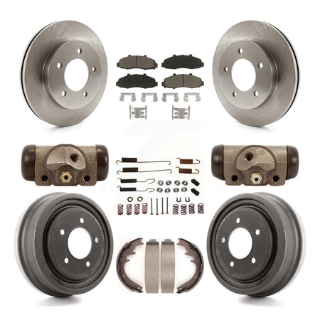 Front Rear Disc Brake Rotors Ceramic Pads And Drum Kit (9Pc) For Ford F-150 4WD K8C-102828 by Transit Auto