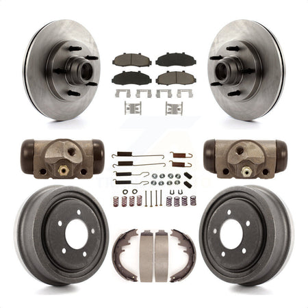 Front Rear Disc Brake Rotors Ceramic Pads And Drum Kit (9Pc) For Ford F-150 K8C-102849 by Transit Auto