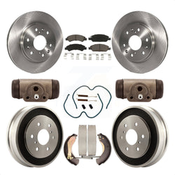 Front Rear Disc Brake Rotors Ceramic Pads And Drum Kit (9Pc) For Chevrolet Silverado 1500 GMC Sierra Classic K8C-102859