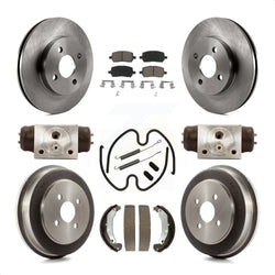 Front Rear Disc Brake Rotors Ceramic Pads And Drum Kit (9Pc) For 2003 Saturn Ion K8C-102921